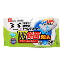 トイレクリーナー シート 激落ちくん 流せる 除菌 24枚入 ( トイレシート 掃除シート げきおちくん 拭き掃除 エンボス加工 銀イオン トイレ掃除 掃除用品...
