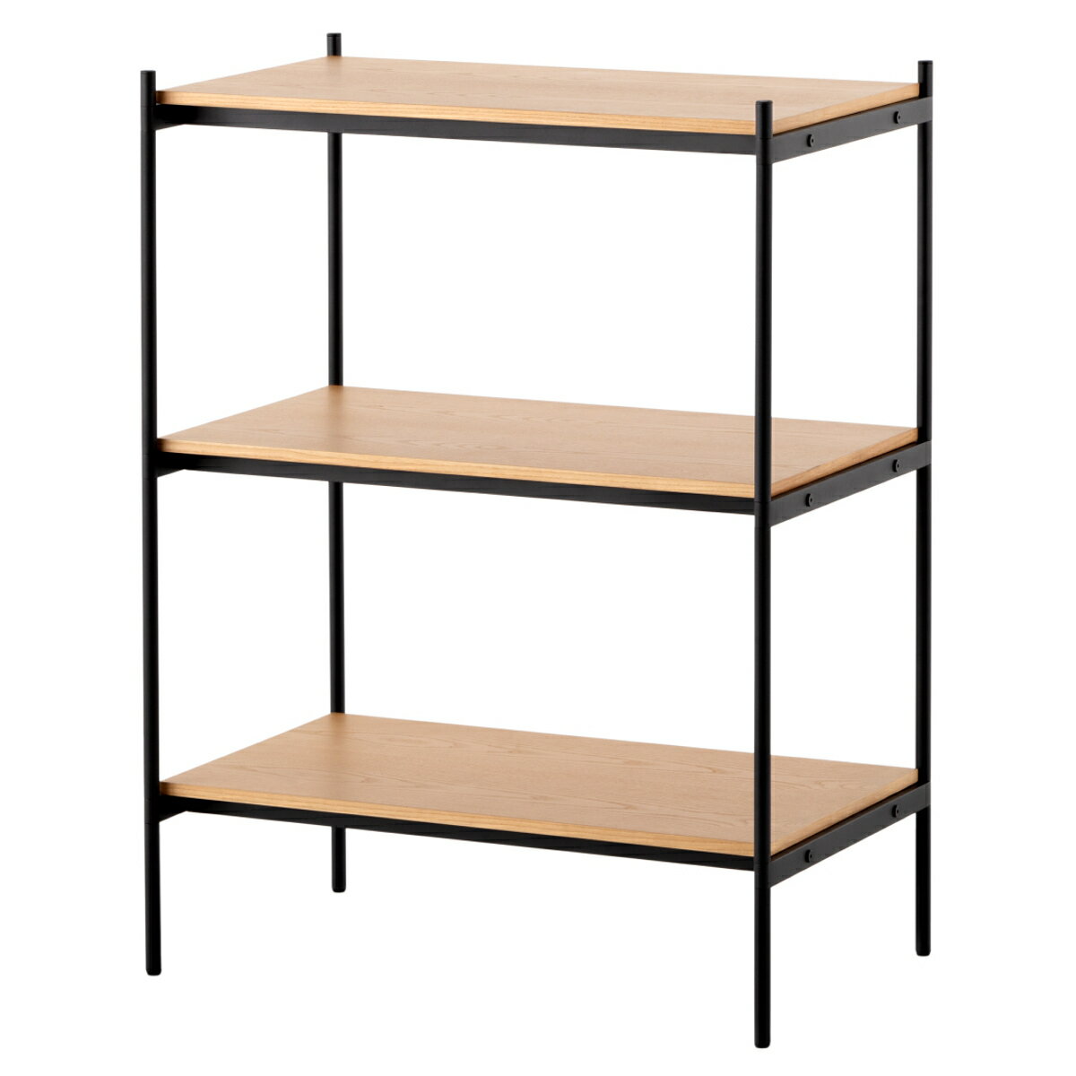 オープンラック 82×50cm 3段 450-LLセット シェルビングシステム ライクイット （ ラック 収納ラック 棚 収納棚 木板 木天板 ウッドシェルフ シェルフ 収納 組み換え 追加 組み合わせ 家具 アジャスター 付き 見せる収納 ）【39ショップ】(3.0)