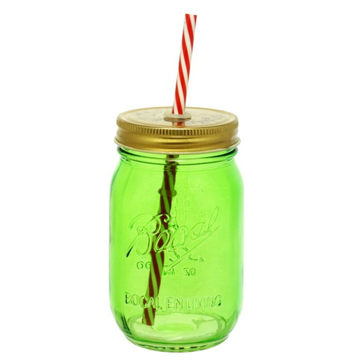 樂天商城 - ドリンクジャー 400ml ボーカルジャー （ ストロー付き ガラスジャー コップ グラス ガラス おしゃれ かわいい アウトドア パーティー ）【39ショップ】