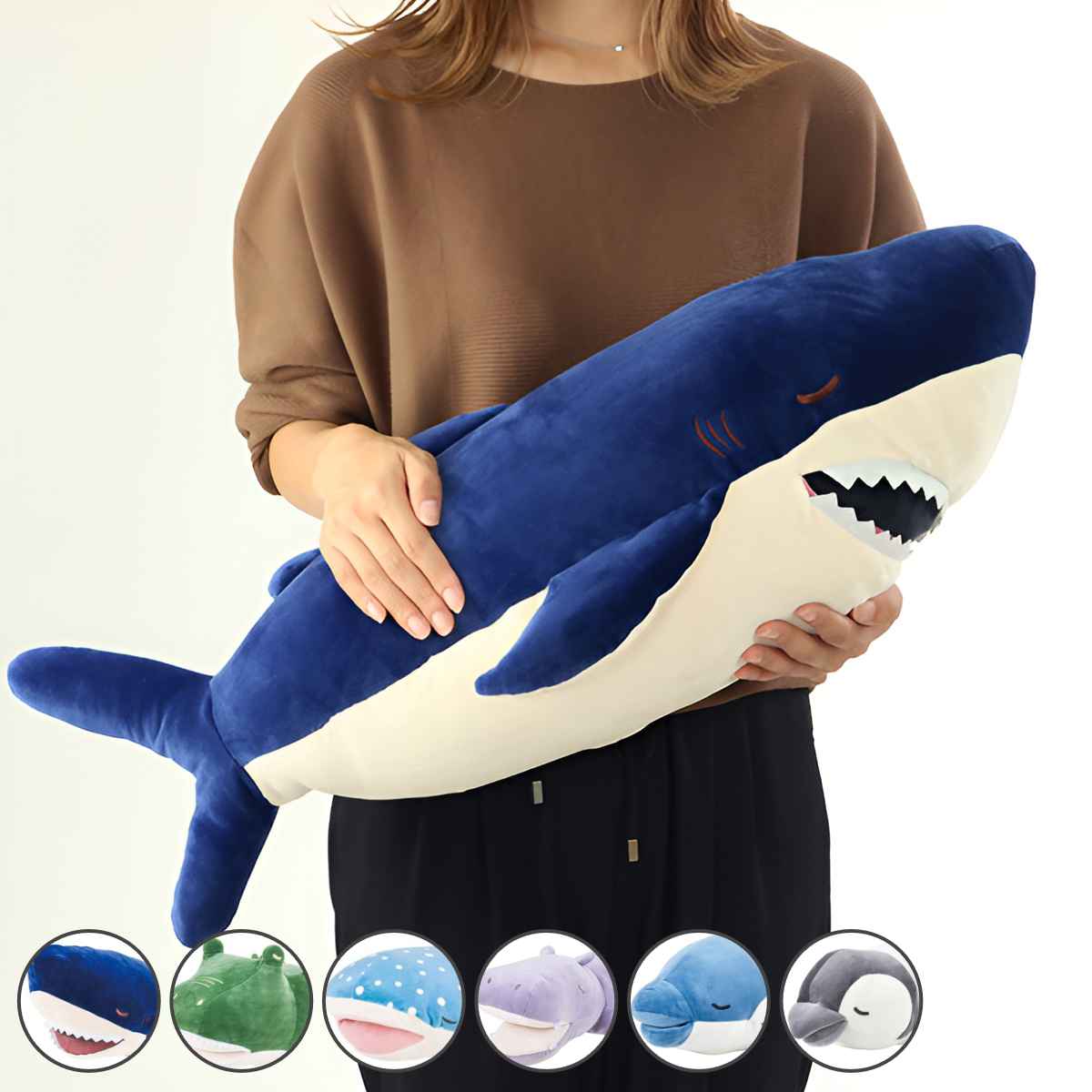 抱きまくら Lサイズ プレミアムねむねむアニマルズ かむかむズ （ ぬいぐるみ 動物 海 枕 だきまくら ..