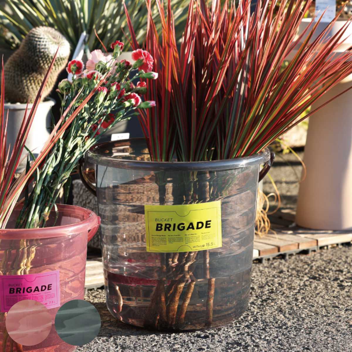 バケツ バケットブリゲード M （ ばけつ 15.5L プラスチック 掃除 収納 蓋付き おしゃれ アウトドア 洗..