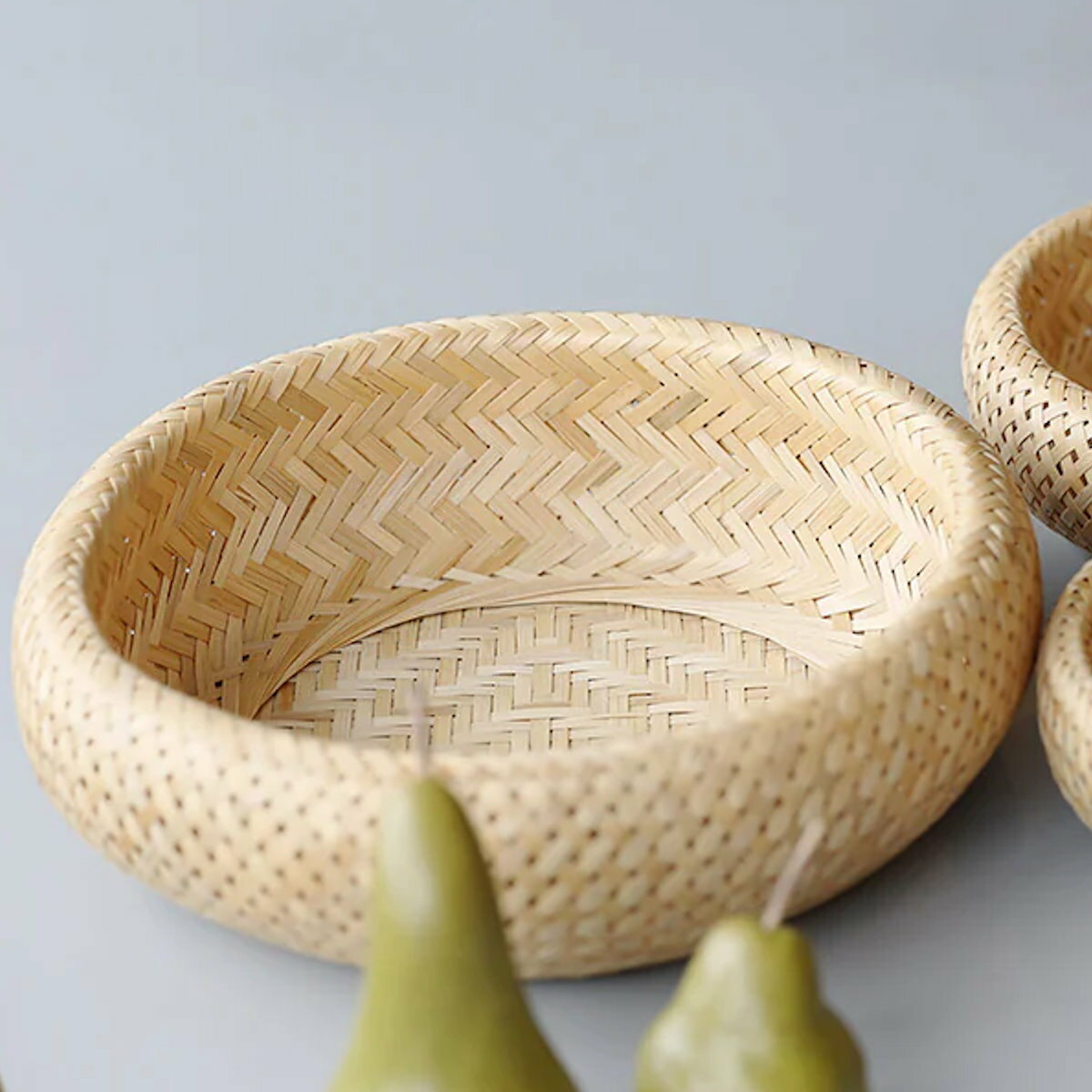 バスケット WAFFELS BASKET RING L かご 竹 直径36×高さ10.5cm （ 収納 天然素材 カゴ 籠 かごバスケット 小物収納 小物入れ バンブー バンブーバスケット 竹素材 見せる収納 インテリア 雑貨 おしゃれ ）