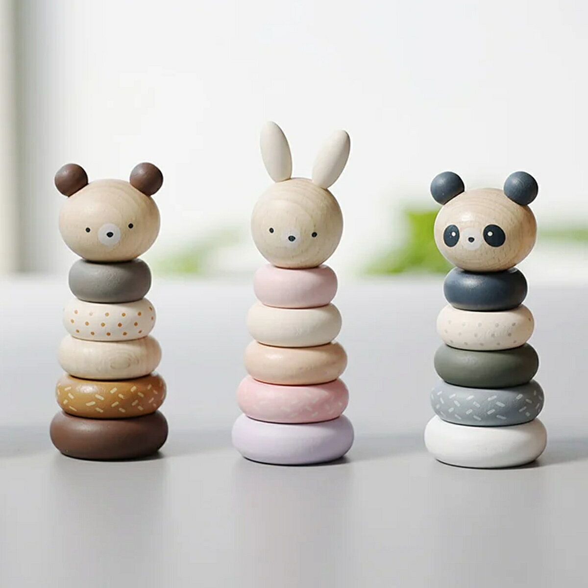 木製 おもちゃ ANIMAL STACKING （ ベビー 木のおもちゃ 玩具 オモチャ 知育玩具  ...