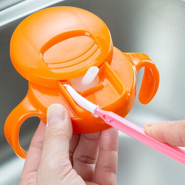 ストローブラシ マグ ブラシ セット マグ洗いセット ( ベビーマグ 水筒 ストロー 洗浄 スポンジ マグブラシ ストローマグ ベビー食器 細い 隙間 洗う )【39ショップ】