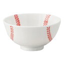 茶碗 野球ボール ベースボール 飯碗 子供用 磁器 日本製 ( 食洗機対応 電子レンジ対応 お茶碗 ご飯茶碗 飯椀 ライスボウル 野球 ボール 柄 子ども用 キッズ用食器 キッズ 子供 こども 子ども 器 ご飯 )【39ショップ】