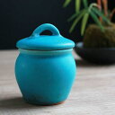 保存瓶 120ml Sサイズ 常備菜入れ Jyobi 漬物容器 ターコイズブルー ( ミニカメ つけもの容器 漬け物容器 手作り 保存容器 丸壺 かめ 壺 ミニ...