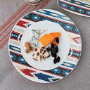 プレート 25cm ウィークエンド クロス 洋食器 硬質陶器 ( 皿 食器 器 お皿 電子レンジ対応 食洗機対応 レンジ可 オーブン対応 大皿 丸 オシャレ ネ...