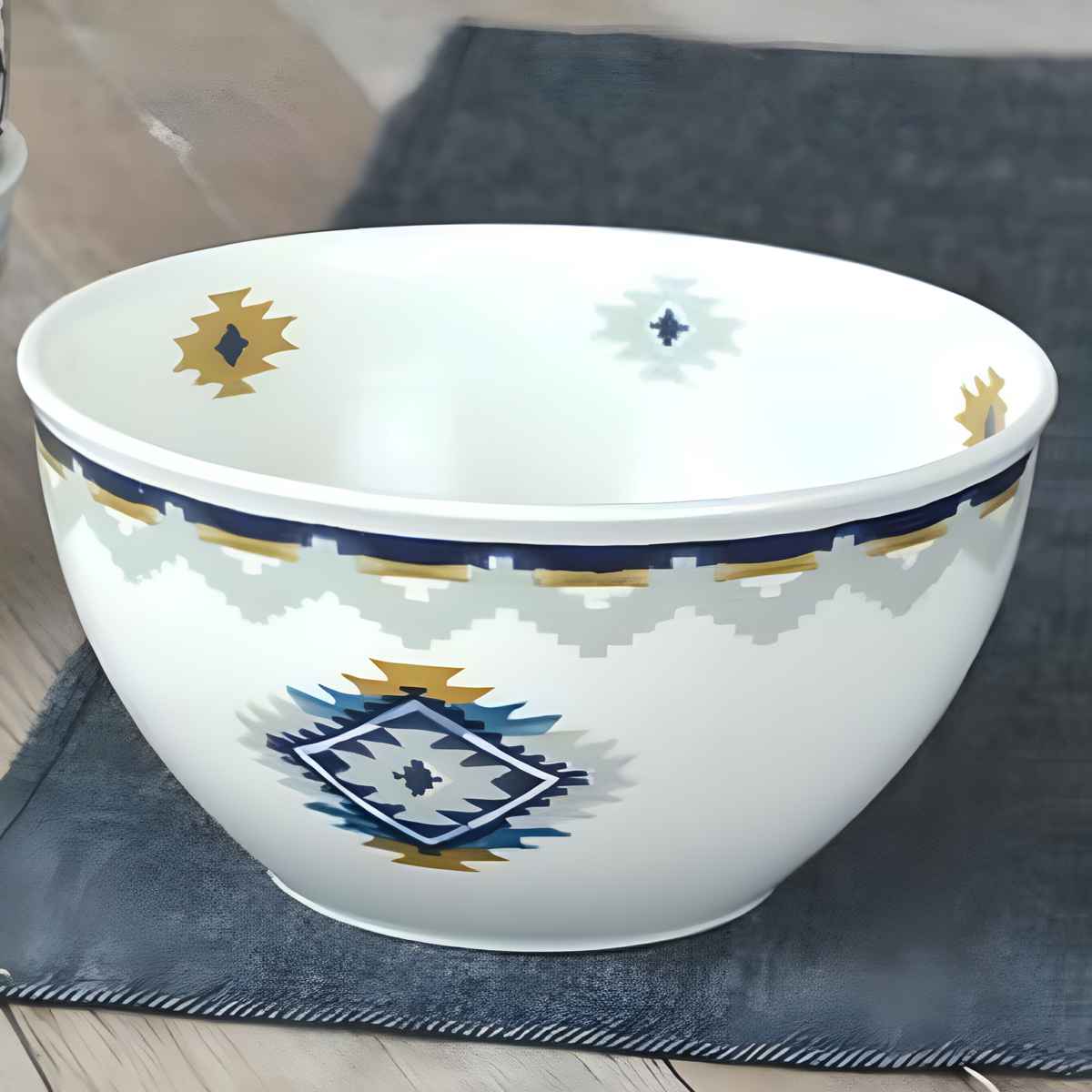 ボウル 13cm ウィークエンド ロンバス 洋食器 硬質陶器 5個セット （ 皿 ボウル 食器 電子レンジ対応 食洗機対応 レンジ可 オーブン対応 小皿 レトロ オシャレ ネイティブ柄 食洗機可 電子レンジ可 ）【39ショップ】