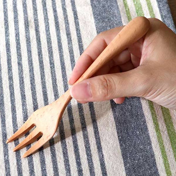 フォーク 木 長さ15.5cm M knob 木製 カトラリー 食器 （ 木製フォーク キャンプ アウトドア 天然木 ふぉーく パスタフォーク ブナ デザート デザートフォーク 木製食器 おしゃれ ） 【39ショップ】 interior-palette-10078026 インテリアパレット サンプル画像2