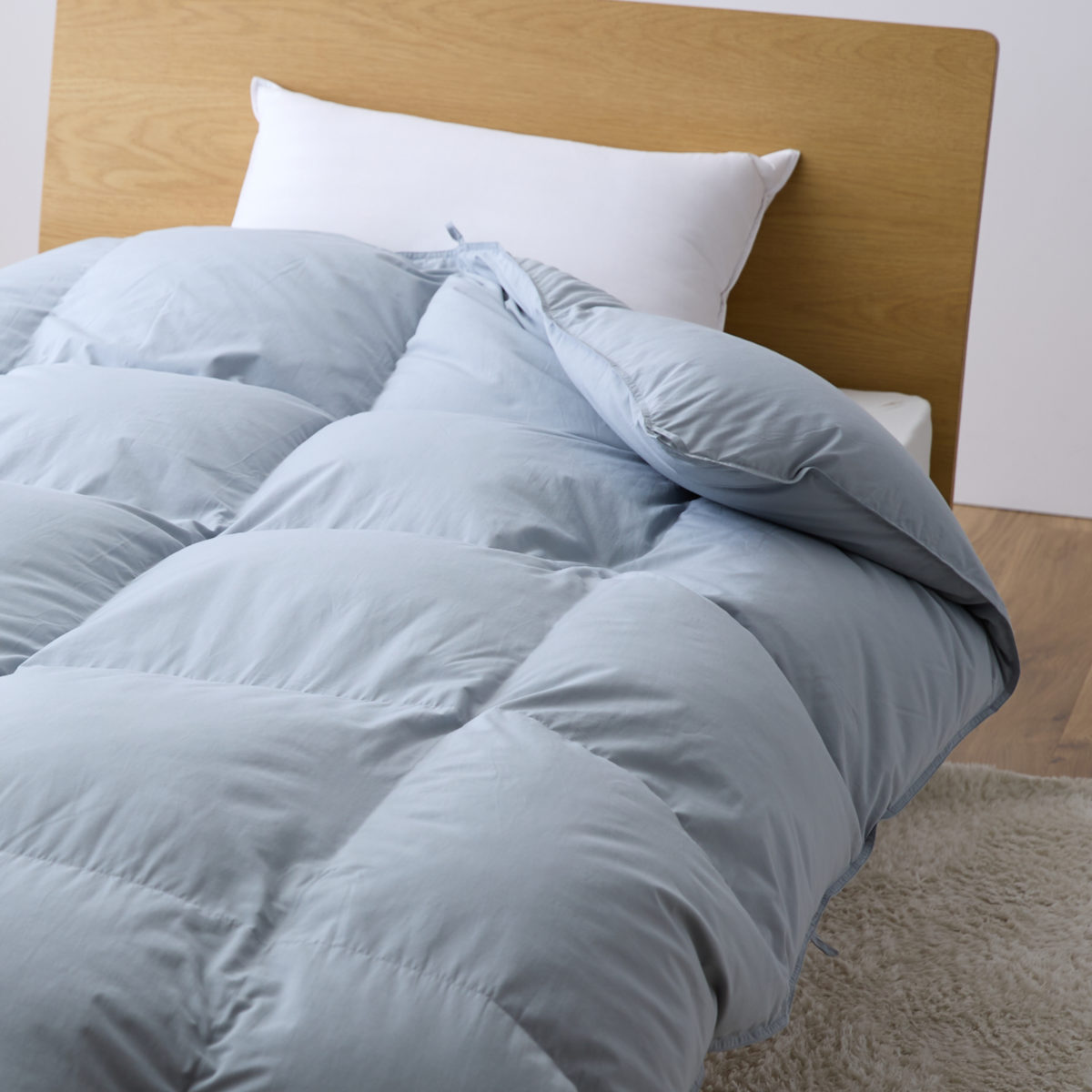 羽毛掛けふとん ダウン50% シングル 日本製 ( 羽毛布団 ふとん 寝具 ホワイトダック 羽毛 圧縮梱包 消臭 アレルGプラス アレル物質低減 アイボリー ブラウン グレー ピンク 無地 )【39ショップ】 [2]