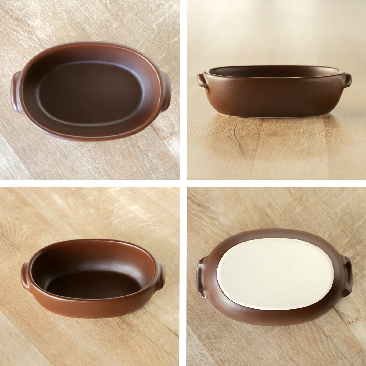 グラタン皿 一人用 18cm アースン 陶器 萬古焼 （ 食洗器対応 電子レンジ対応 オーブン対応 直火対応 オーブンウェア 耐熱皿 1人用 グラタン ラザニア 煮込み料理 アヒージョ シンプル 耳付き 直火 オーバル型 楕円 おしゃれ ）【39ショップ】 interior-palette-10148760 インテリアパレット サンプル画像3