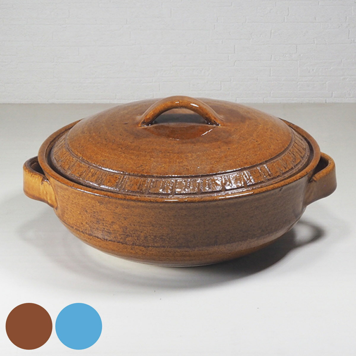 土鍋 9号 直火専用 REIWA 萬古焼 日本製 （ ガス火専用 電子レンジ可 オーブン可 鍋 お鍋 4人用 5人用 直火土鍋 両手鍋 卓上鍋 季節鍋 土鍋ご飯 直火鍋 鍋料理 ）【39ショップ】