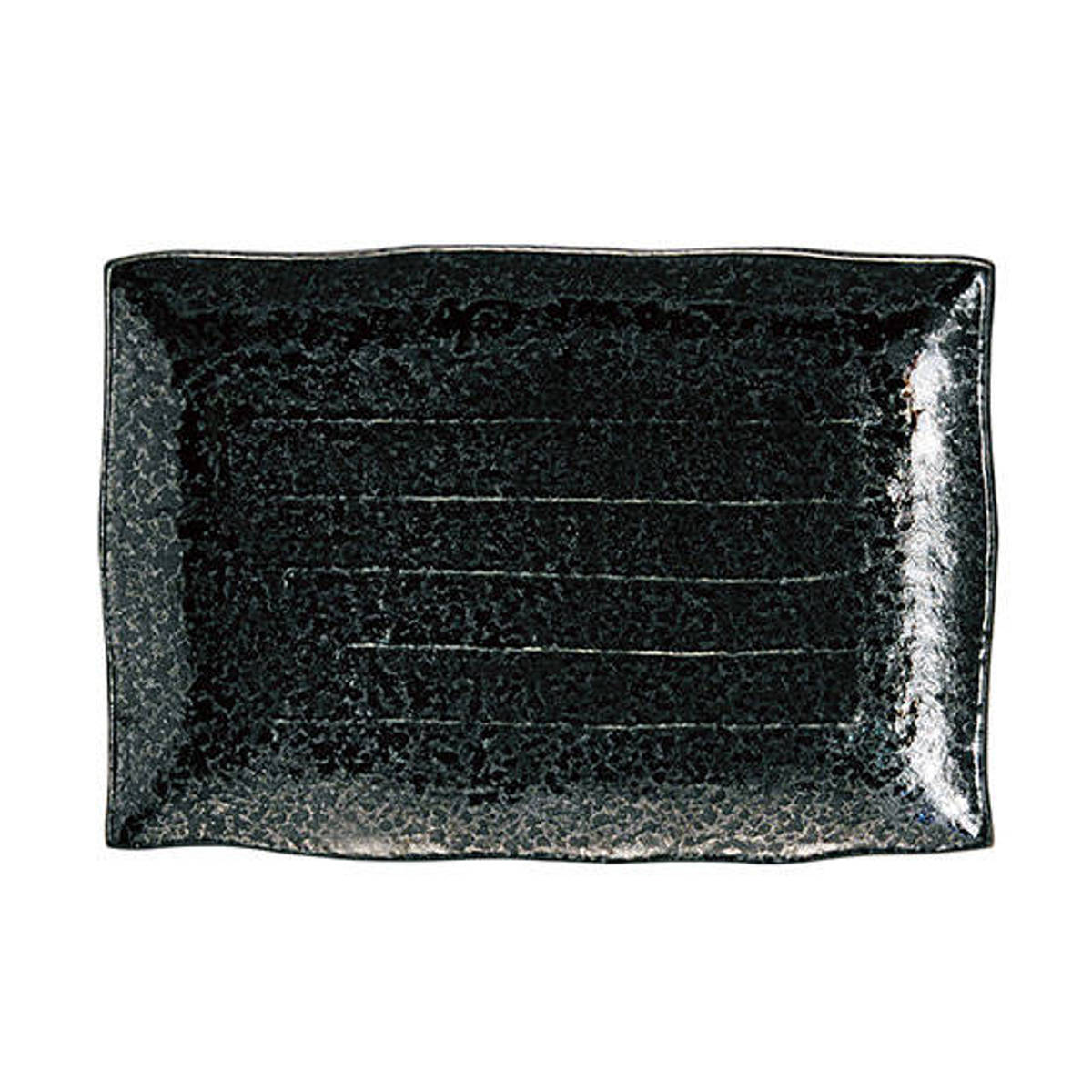 皿 油滴天目 11号 長角皿 （ 34.5cm 長方形 角型 四角 陶器 プレート お皿 食器 日本製 おしゃれ 和モダン 和風 和食 シンプル ）【39ショップ】