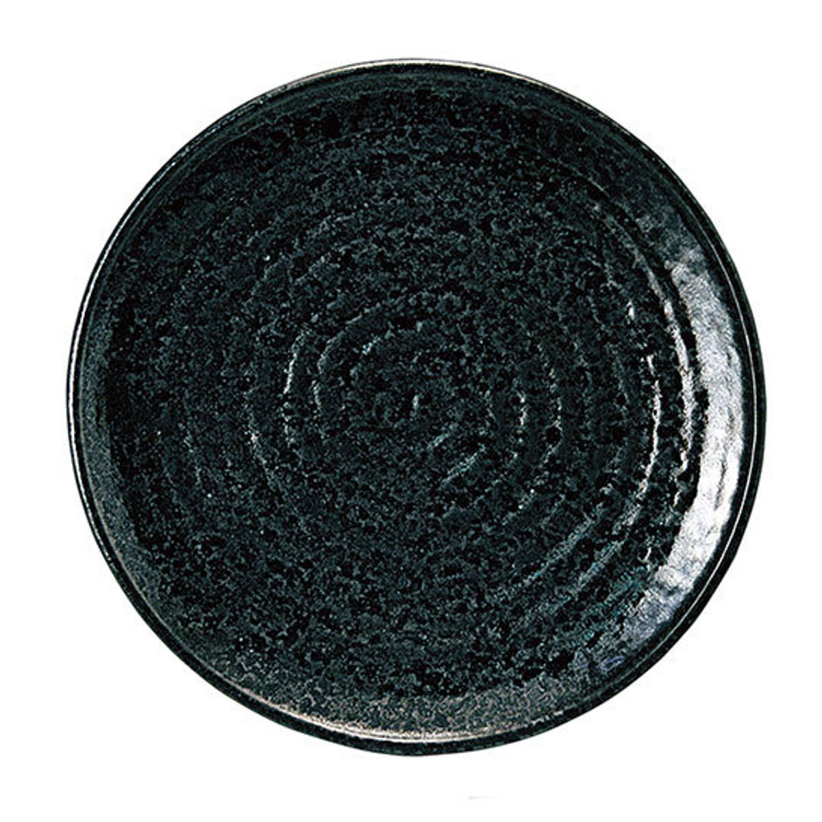 萬古燒 - 皿 油滴天目 10号 11号 丸皿 （ 31cm 34.5cm 丸 ラウンド 陶器 大皿 プレート お皿 食器 日本製 おしゃれ 和モダン 和風 和食 シンプル ）【39ショップ】