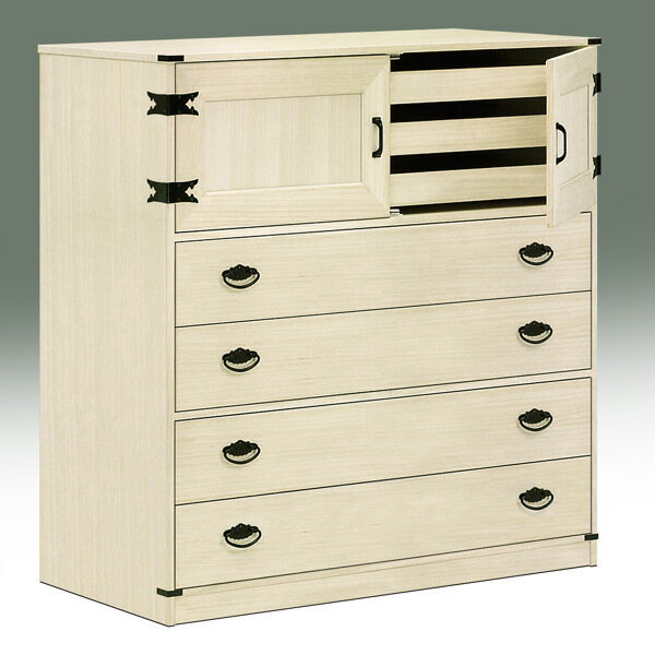 総桐 衣裳タンス 7段開き戸付 桐たんす ロウ引き仕上 日本製 幅100cm （ 桐タンス タンス たんす 箪笥 ロウ引き 肥前桐民芸 完成品 チェスト 桐 和箪笥 着物収納 国産 着物 折らない 収納 衣類収納 たとう紙 ） 【39ショップ】