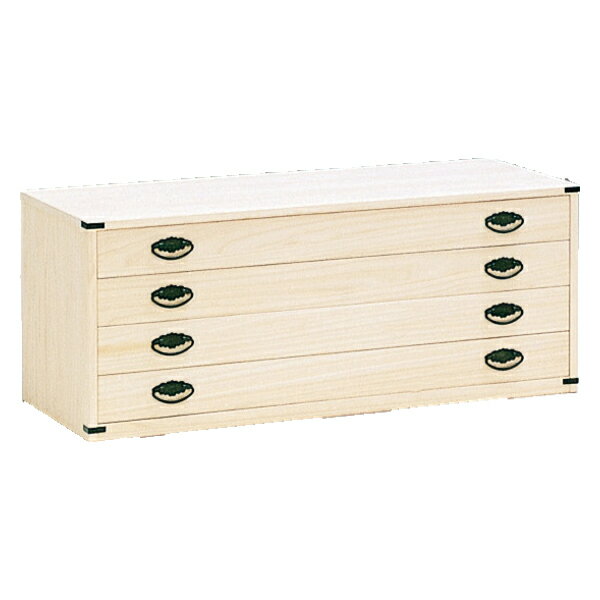 総桐チェスト 4段 桐たんす ロウ引�