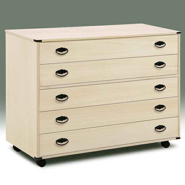 総桐チェスト 5段 クローゼット収納 キャスター付 日本製 幅100cm （ 桐タンス タンス たんす 箪笥 桐..