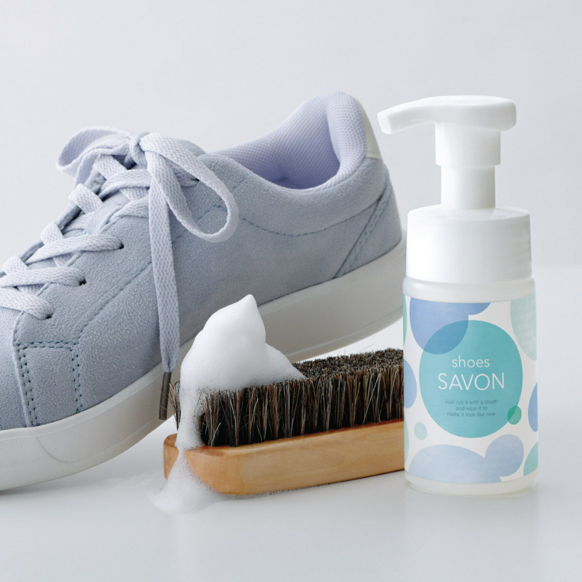 スニーカークリーナー shoes SAVON スターターセット （ シューズ シャボン 靴 洗浄 すすぎ不要 水不要 靴用 シャンプー 泡 洗剤 子供 子ども 