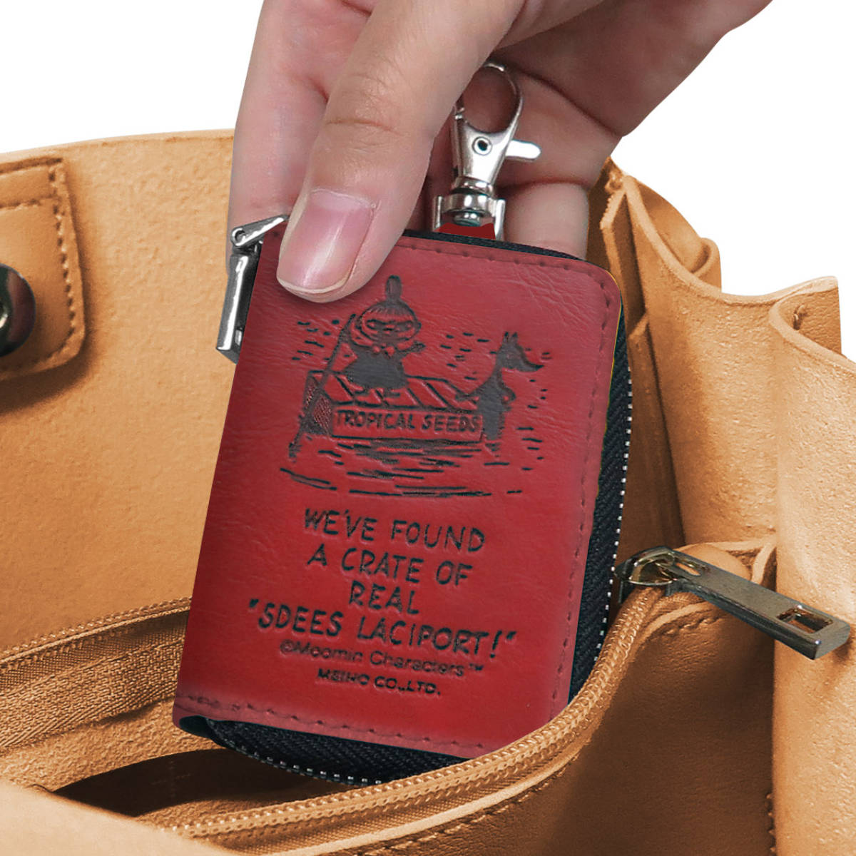 キーケース スマートキー リトルミイ 車 （ キーレスキーケース キーカバー キーポーチ クリア窓付き M..