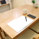 テーブルクロス 90×120cm エアーが入らないテーブルマット 塩化ビニル樹脂 ( 送料無料 ビニール 透明 デスクマット テーブルマット 日本製 防水 耐油性 ビニール製 気泡 鉛筆汚れ防止 光学式マウス対応 非転写加工 半透明 ) 【39ショップ】