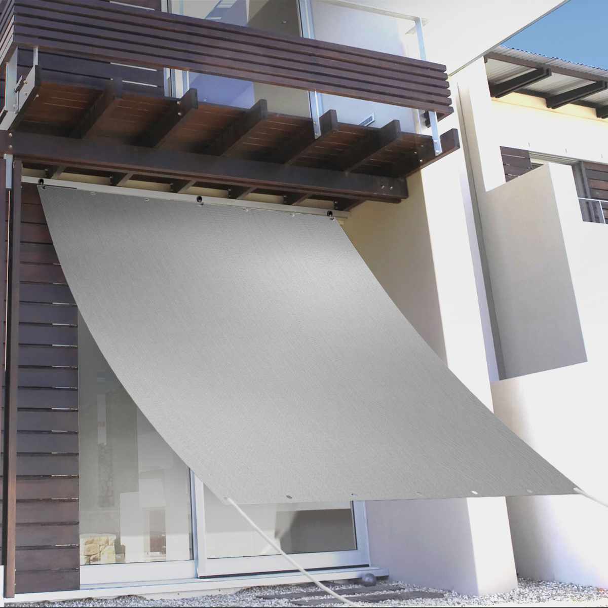 遮熱オーニング すだれ プレミアム 180×240cm 日除け （ シェード 遮熱 サンシェード 目隠し 日よけ 紐付き 遮光 interior-palette-10202589 インテリアパレット パッケージ画像