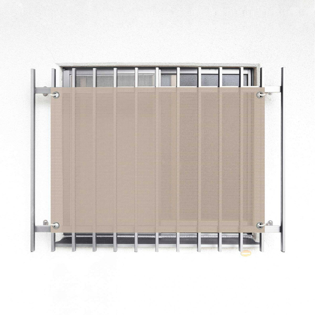 日除け シェード 防虫タイプ オーニング 開放廊下用 60cmx90cm （ 日除け名人 サンシェード すだれ 日よけ 紐付き 格子窓 防虫効果 遮光 UVカット 省エネ 日差し エコ 窓 廊下側 マンション 屋外用 虫避け 紫外線カット ）【39ショップ】