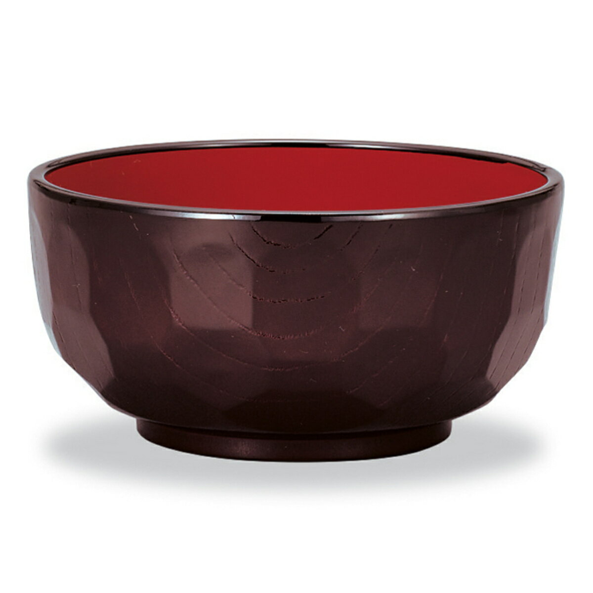 丼鉢 レンジ亀甲丼 溜 （ 840ml 14.7cm 丼 どんぶり 丼物 ボウル 鉢 器 うつわ 食洗機対応 電子レンジ対応 プラスチック 樹脂 日本製 食器 和食器 おしゃれ 和モダン 和風 ナチュラル 木目調 軽量 割れにくい ）【39ショップ】