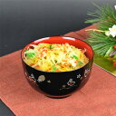どんぶり 黒 夢うさぎ 食洗機対応 プラスチック製 ( 和食器 丼 丼椀 お碗 木製風 お正月食器 電子レンジ対応 正月用食器 新年 正月 割れにくい 軽い 軽量 ) 【39ショップ】