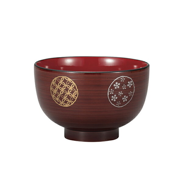 汁椀 刷毛目 溜 小紋 クリーンコート加工 360ml 食器 山中塗 日本製 同色5個セット （ 電子レンジ対応 食洗機対応 和食器 割れにくい 器 うつわ お椀 椀 味噌汁椀 汚れにくい 電子レンジ 食洗機 対応 木製風 プラスチック ）【39ショップ】