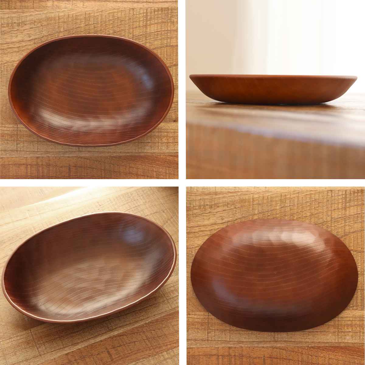 オーバルプレート 24cm WOODY CRAFT （ 食洗機対応 電子レンジ対応 カレー皿 深皿 オーバル 木目調 プラスチック食器 楕円 パスタ皿 カレー 日本製 子供 キッズ かわいい 木目風 ）【39ショップ】 interior-palette-10151492 インテリアパレット サンプル画像3