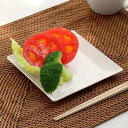 プレート スクエア 14cm クリーンコート ホワイト プラスチック ( 食洗機対応 電子レンジ対応 皿 小皿 取り皿 角皿 お皿 軽い 割れにくい おやつ お...