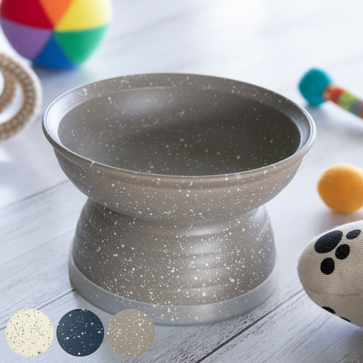 フードボウル MiyaWan 脚付き 235 grano 高さがある 犬 猫 日本製 ( ペットボウル ペット用 餌皿 エサ皿 高い 安心 安全 電子レンジOK...