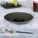 プレート 23.5cm ワイドリムクーププレート M.STYLE スウィーツパレット ブラック 磁器 美濃焼 ( 皿 食器 洋食器 日本製 食洗機対応 電子レン...