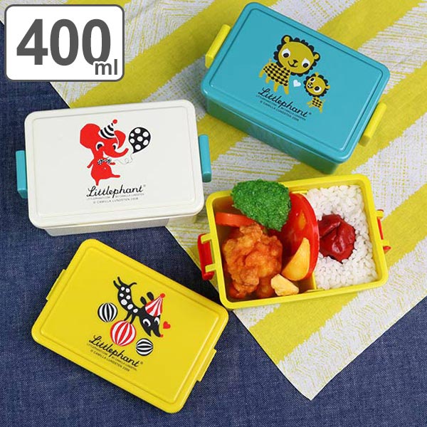 お弁当箱 ジェルクール スクエア リトルファント L 1段 400ml 保冷剤一体型 （ ランチボックス 弁当箱 日本製 保冷 サラダ デザートケース 食洗機対応 電子レンジ ランチ キャラクター グッズ 北欧 スウェーデン レトロ ポップ ）【39ショップ】