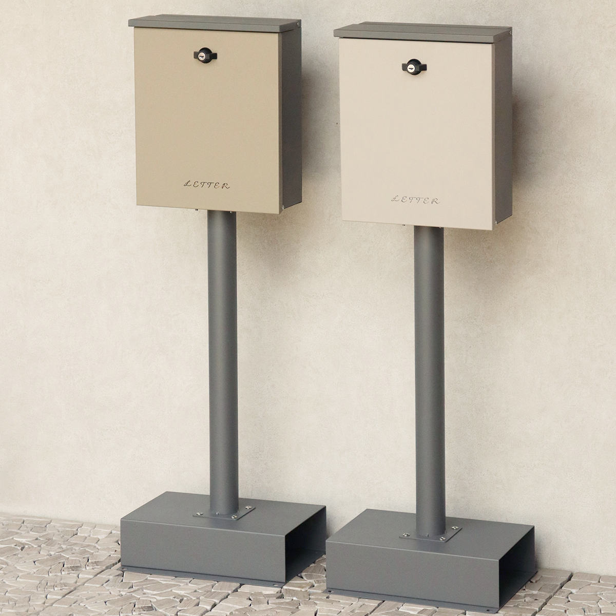 郵便ポスト スタンドポスト Gino ジーノ （ 自立式 メール便ポスト 郵便受け メールボックス スタンド型 シリンダー錠 POST スペアキー付き スタンド式 スタンド ポスト 郵便うけ スタンド式ポスト ）【39ショップ】