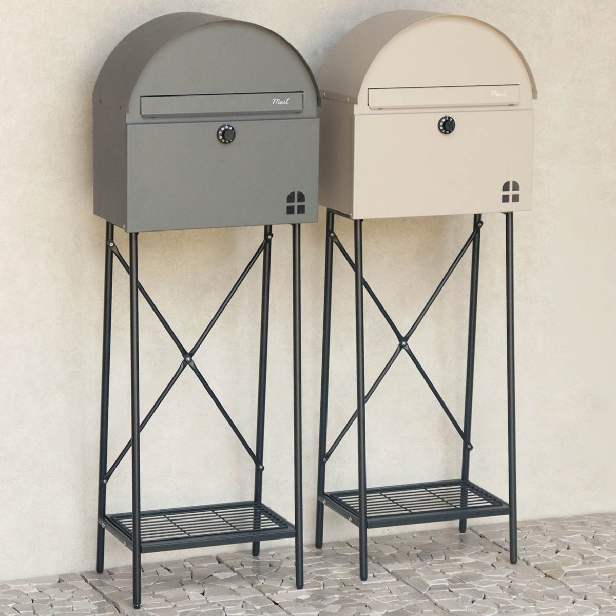 郵便ポスト スタンドポスト Karon カロン （ ダイヤル錠 郵便 スタンド式 デザインポスト ポスト スタンド式ポスト 郵便ボックス メールボックス 郵便BOX シンプル 玄関 ）【39ショップ】