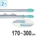 物干し竿　きらきらポール　伸縮竿　ハンガー掛け付き　1.7〜3.0m　2本セット （ 送料無料 伸縮 ステンレス 洗濯竿 モリ工業 物干し ハンガー掛付 部屋干し 室内物干し 洗濯竿 ベランダ ）