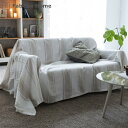 マルチカバー Fab the Home 210×270cm L シックストライプ 綿100% ( ソファカバー ベッドカバー フリークロス 長方形 大判 ストラ...