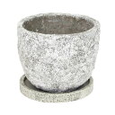 植木鉢 ラギッドストーンポットM 4号 ( プランター プラントポット 植物用ポット 鉢 花器 鉢カバー ポット セメント 4号鉢 丸 植木鉢カバー ガーデンポ...