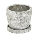 植木鉢 ラギッドストーンポットS 3.5号 ( プランター プラントポット 植物用ポット 鉢 花器 鉢カバー ポット セメント 3.5号鉢 丸 植木鉢カバー ガ...