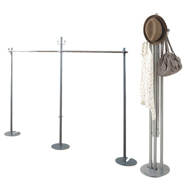 ハンガーラック&室内物干し 2WAYハンガー ダブル ( 送料無料 ポールハンガー コートハンガー )【39ショップ】