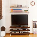 突っ張り 薄型TVラック 幅119.5cm 日本製 ( 突っ張りラック テレビ台 テレビラック テレビスタンド 棚 壁面 壁面収納 収納 つっぱり ラック スタ...
