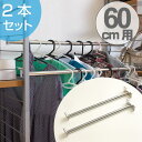 突っ張り間仕切り幅58・60cm用 ハンガー2本セット ( ハンガー パイプ 2本組 突っ張り間仕切りラック用 突っ張り間仕切りワードローブ用 )【39ショップ】(3)