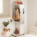 ハンガーラック ミラー付き シングル 収納ロッカー キャスター付 幅60cm ( 送料無料 洋服掛け ハンガー掛け コートハンガー クローゼットハンガー パイプ...