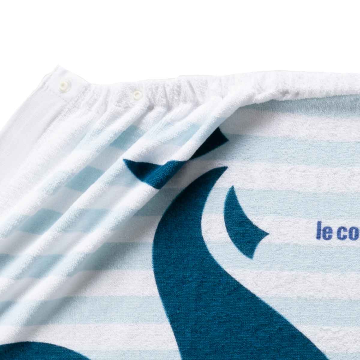 巻きタオル 80×120cm ルコック le coq sportif （ タオル プール ラップタオル キッズ スポーツ 綿100 ルコックスポルティフ プール用タオル 海水浴 ビーチ UVカット ネームタグ 記名 ） 【39ショップ】 2