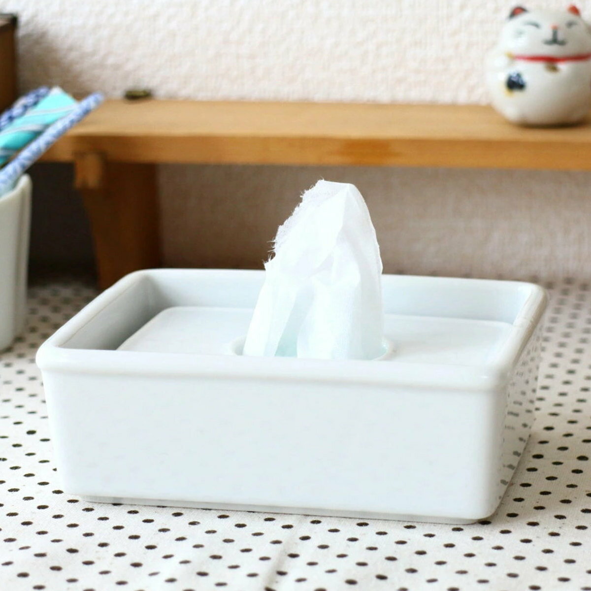 ティッシュボックス 陶器製ティッシュボックス ポケット ティッシュケース （ ペーパーホルダー シンプル 陶器製 陶器 日本製 ポケットティッシュ ティッシュホルダー 詰め替え エコ コンパクト スマート 収納 ケース ティッシュ ）【39ショップ】