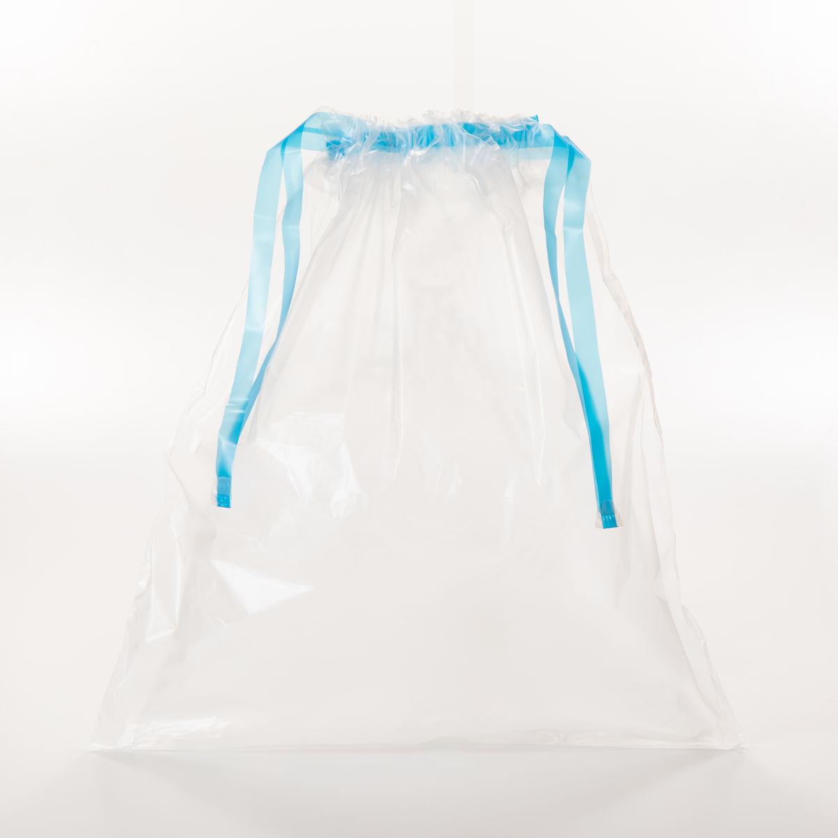 ポリ袋 巾着 15L 10枚入り 半透明 買い物袋 収納袋 ゴミ袋 （ ごみ袋 15リットル ...