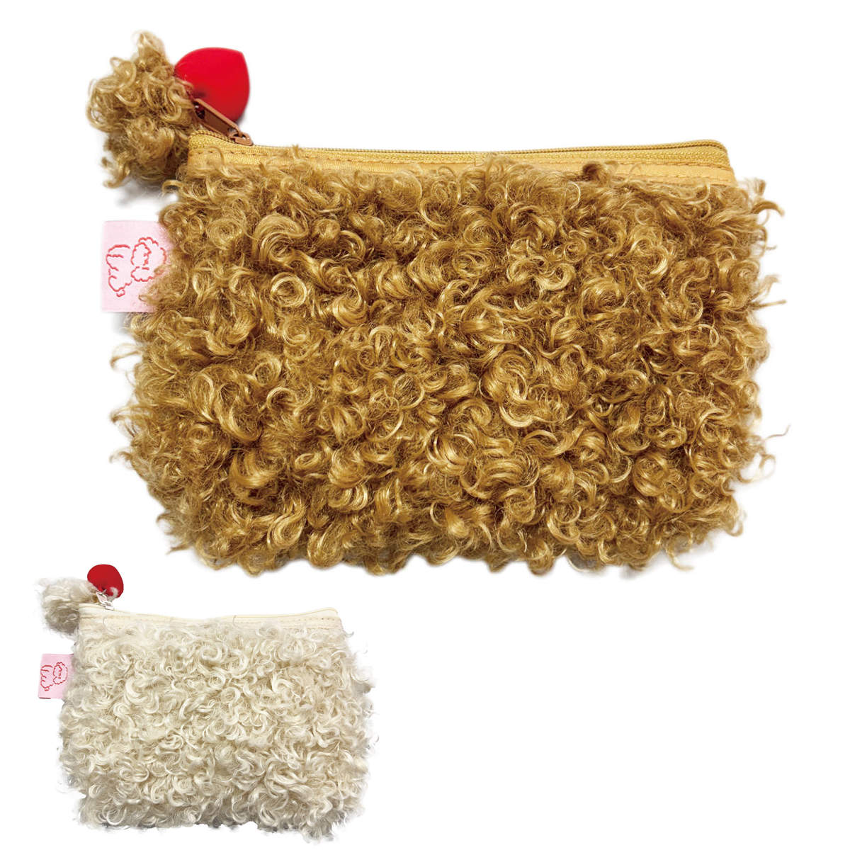 ポーチ Lサイズ トイプードル 底マチ付き イヌ （ コスメポーチ 小物入れ 犬 鞄 バッグ 可愛い ふわふわ レディース メンズ コスメ メイク 旅行 ミニバッグ 化粧ポーチ トラベルポーチ 小物ケース サブバッグ ）【39ショップ】