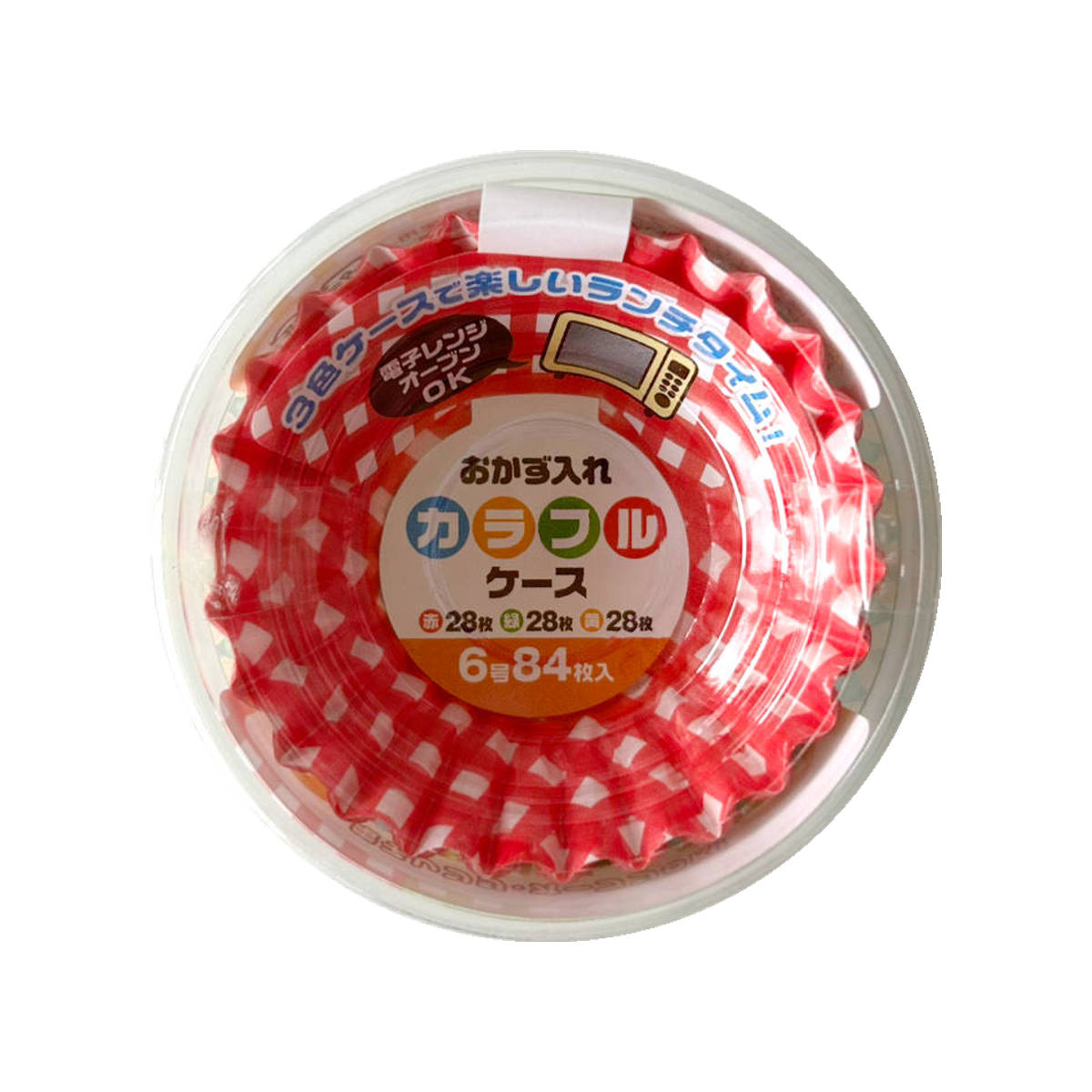 おかずカップ カラフルケース 6号 84枚入 ( お弁当カップ 84個入り レンジ対応 おかず入れ 弁当 子供 日本製 レンジOK おべんとうカップ 小分けカッ...