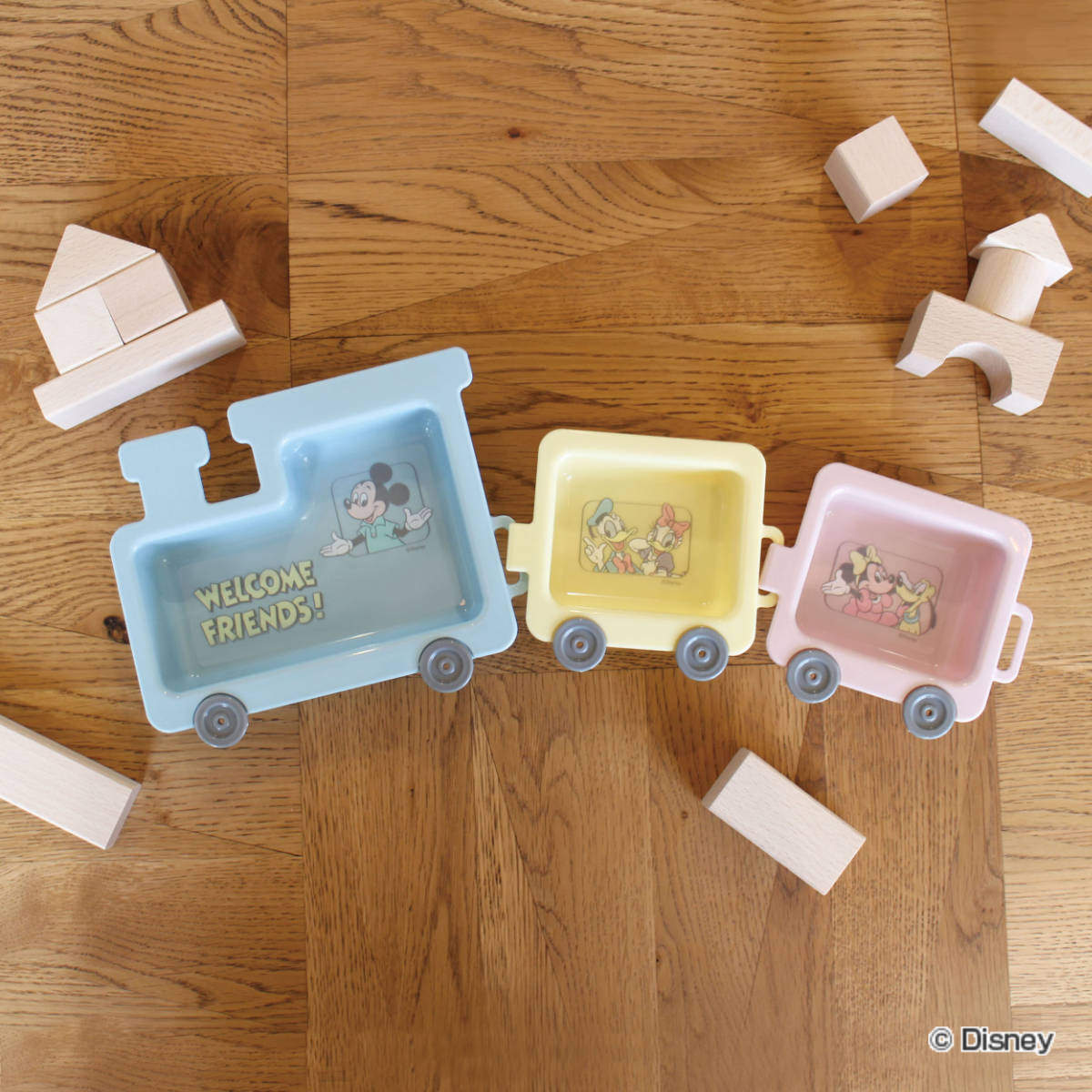 ランチプレート ミッキーマウス トレインランチプレート プラスチック ( 食洗機対応 電子レンジ対応 日本製 ランチ皿 仕切り皿 汽車 プラスチック製 キャラク...